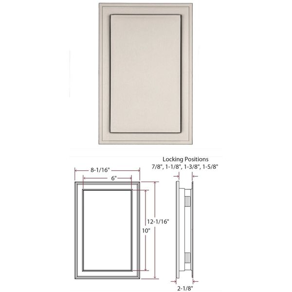 Carriage Light J-Block 069 Tan 8x12x¾-1¼” Vinyl Siding Jumbo Mount Master