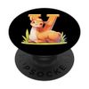 Vicuna Monogram Letter V Initial Alphabet Animal PopSockets with Interchangeable PopGrip