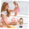 PACKOVE Bjd Wigs Stand Mannequin Head Wig Form Holder for Space-saving Height Angle Material