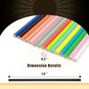 Gcardist Rainbow Paper Straws for Drinking Disposable Straws 100 Pack Disposable Straws Bulk(15 Solid Color)
