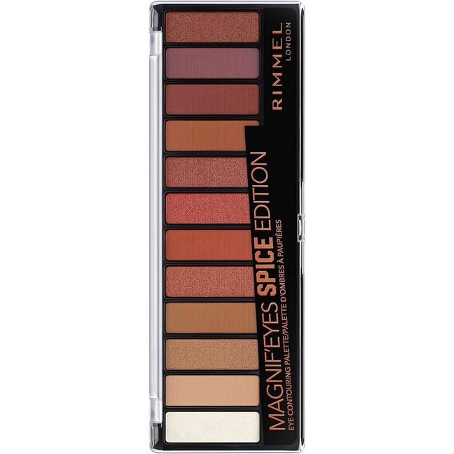 Rimmel London Magnify 12 Pan Eyeshadow Palette Pink Spice Edition British Cosmetics Direct Purchase 14.2g