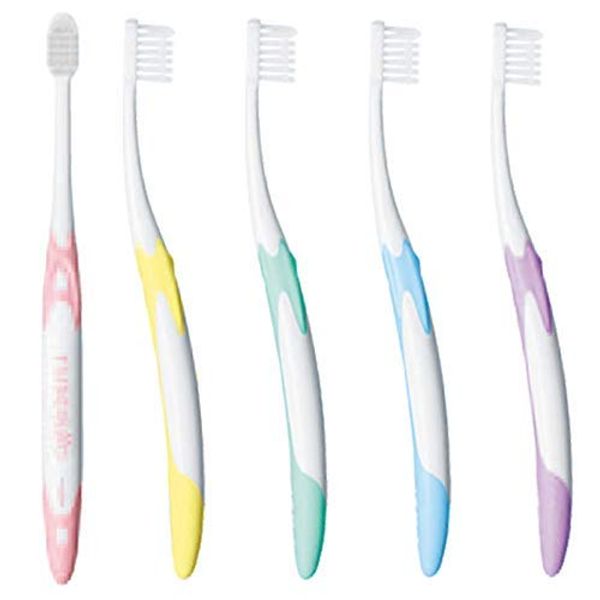 Lucello P-20 (Picera) Toothbrush, Set of 5, M (Normal), Dedicated Cap Included, Dental Exclusive