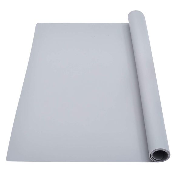 YOYAI Large Size Silicone Mat, Baking Mat, Placemat, Bakeware Mat, Pat, Flexible, Kitchen Sheet, Anti-Slip, Waterproof, Heat Resistant Temperature -40°C - 230°C (Gray 1, 60 x 40 cm)