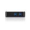 Aten US234-AT USB 3.0-Peripheriegeräte-Switch mit 2-Port schwarz