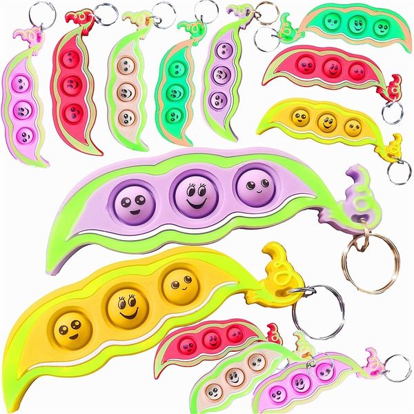 mypush popo 24 Packs Small Students Gifts Bulk Pea Pods Party Favors from Teacher, Mini Pop Holiday Classroom Prizes Present for Kids