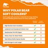 Polar Bear Coolers - Original Nylon Soft Cooler Bag - Insulated Leak Proof Beach Cooler Bag, Small Thermal Bags for Travel - Heavy Duty & Portable - Sweat Proof Picnic Carrier - Navy, 12 Pack