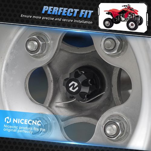 NICECNC Front and Rear Wheel Axle Nuts Compatible with Honda TRX450R 2010-2014,TRX450R Kick Start 2006 2007 2008 2009 2012,TRX250X 2016-2023,See Fitments,Replacement for 90304-HM5-A80/90309-HC4-000