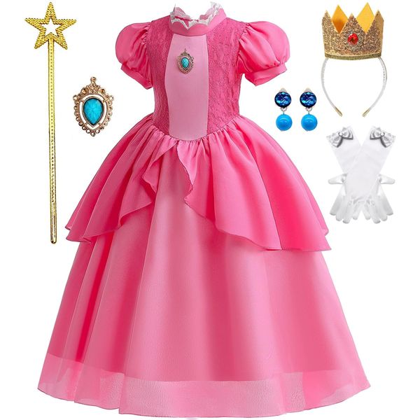 SYoimy Princess Dresses for Girls Kids Halloween Cosplay Costume Birthday Party Dress Up Clothes 11years 12years