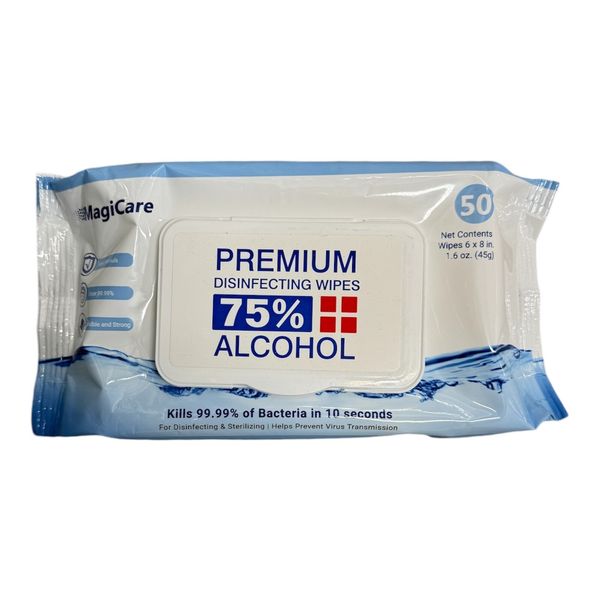 MagiCare 75% Alcohol Hand Sanitizing Wipes (4-50ct Packs)