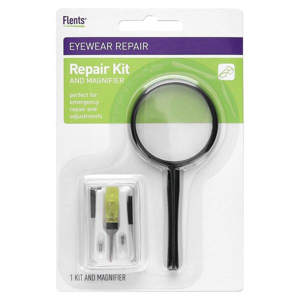 Eyewear Repair Kit and Magnifier, 2 Count