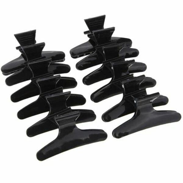 Butterfly hair claw clamp sectioning clips (8)
