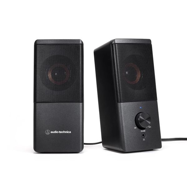 Audio-Technica AT-SP95 Active Speaker, PC, Tablet, Record Player, USB Powered, Space Saving Design, Front Headphone Terminal, Power Saving, High Output