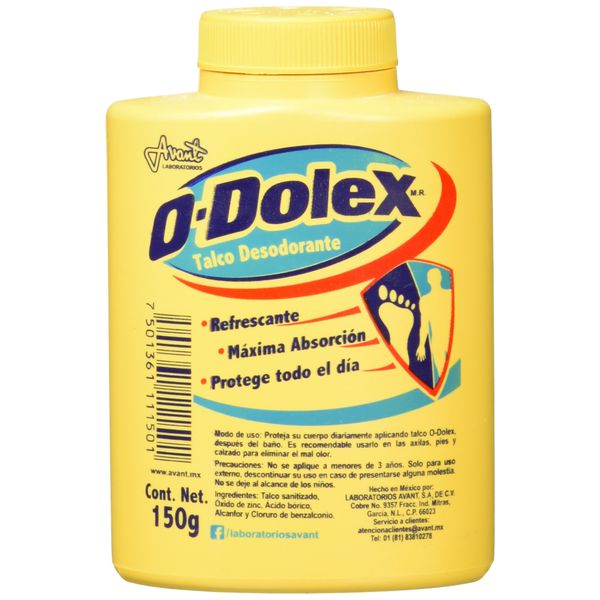 Odolex Deodorant Talcum Powder (Talco Desodorante) 150g