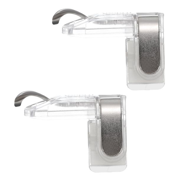 sourcing map Gaming Trigger Mobile Game Controller 1 Pair Metal Button Fire Keys Universal Clear for 4.7-6.5 Inch Cell Phone