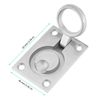 FUNSUEI 4 PCS Flush Mount Lifting Ring Pull Handle, Square Flush Pull Ring Handles, Stainless Steel Flush Pull Latch Handle