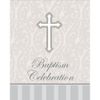 8-Count Baptism Celebration Invitations, Silver Devotion Cross