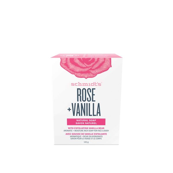 Schmidt's Natural Bar Soap Rose + Vanilla, 5 Oz