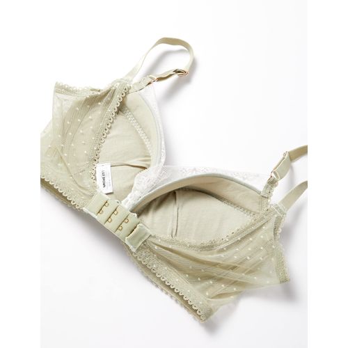 Lily Brown LLFT224507 Women's Bi-Color Lace Underdress Bra, green (MNT)