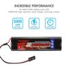 Tenergy NiMH Receiver Battery Pack with Hitec Connectors 9.6V 2000mAh High Capacity Futaba Battery Pack, Square NT8S600B Rechargeable Battery Pack for RC Receivers, Airplanes, and More