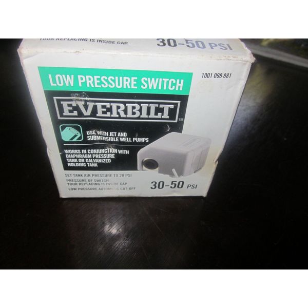 Everbilt EBPS3050 30/50 Pressure Switch for Well Pumps