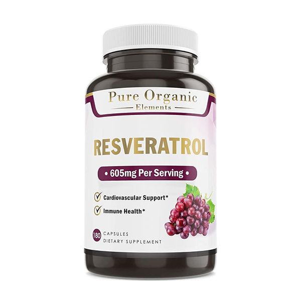 Resveratrol 1450mg Extra Strength Formula for Anti-Aging and Promotes Heart Health with Green Tea Extract Grape Seed Extract Red Wine Extract - 180 Capsules