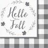 Creative Converting Gray Buffalo Check Fall Napkins, 6.5", Multi-color