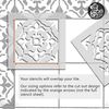 2 x Stencil for Tiled Surface - Bathroom Kitchen 4" (100mm) Gibraltar