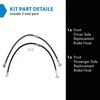 TRQ Brake Hose Set Compatible with 2009-2014 Nissan Cube 2007-2012 Versa