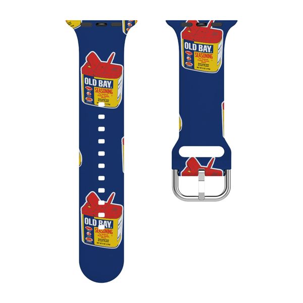 OLD BAY 3-D Can Pattern (Blue) / Apple Watch Band - 38/40/41