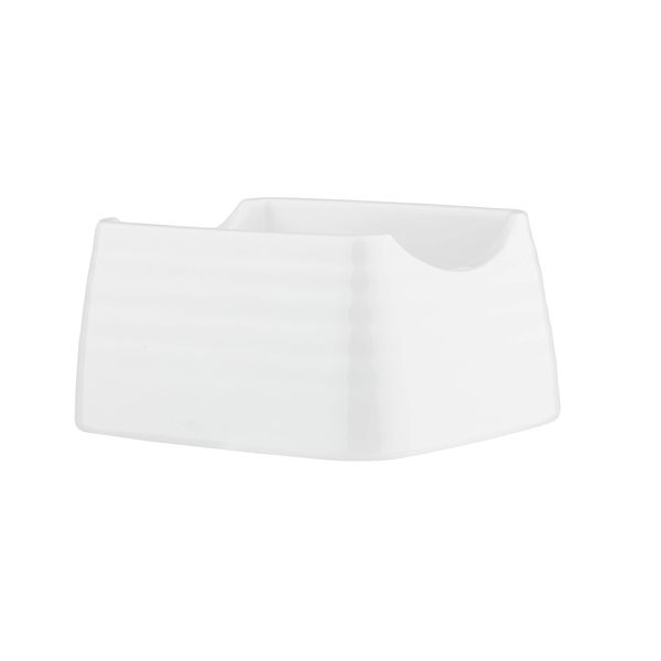 Tablecraft Pulito Collection Sugar Packet Holder, Melamine, White, Textured Finish