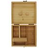 Headchef HCB4 Deluxe Bamboo Wooden Rolling Storage Box, Brown