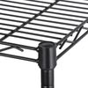 2PCS 4 Shelf Wire Shelf Adjustable Kitchen Storage Metal Rack Organizer Black