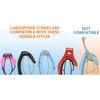 LokoSphere Goggle Strap, One Size, Peace Lime