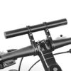 Bicycle Handlebar Extension Frame, Multi Function Bike Extender Rack Double Bike Handlebar Bracket for Light Flashlight, Phone Mount Holder, Speedometer(Black)