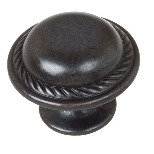 GlideRite Hardware 81784-ORB-10 Round Rope Cabinet Knobs, 10 Pack, 1.125", Oil Rubbed Bronze