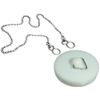 (Pack Of 2) White Plastic Basin Bath Plug 1 3/4 " 45Mm Plus 18 " Chain