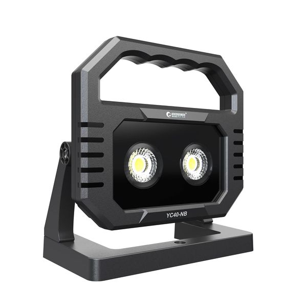 Good Goods YC40-NB 40 W Rechargeable Floodlight Stand, Daylight White, High Color Rendering