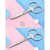 2Pcs Nose Hair Scissors Set, for Nose Scissors Beard Moustache Eyelash Eyebrow Trimmer