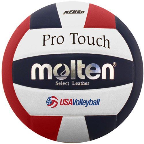 Molten Pro Touch Volleyball (Red/White/Blue, Official)