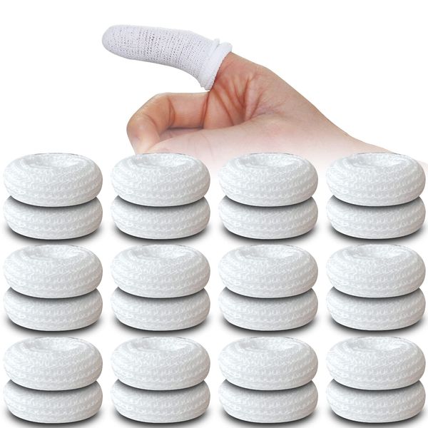 12pc RE-GEN First Aid White Tubular Finger Cot Bob Buddies Bandage Dressings