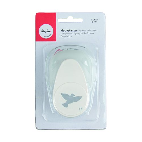 Rayher Paper Craft Punch, Dove Design, 3.81cm (1 1/2), Plastic, Multi-colour, Manual, Motive puncher 1pc.