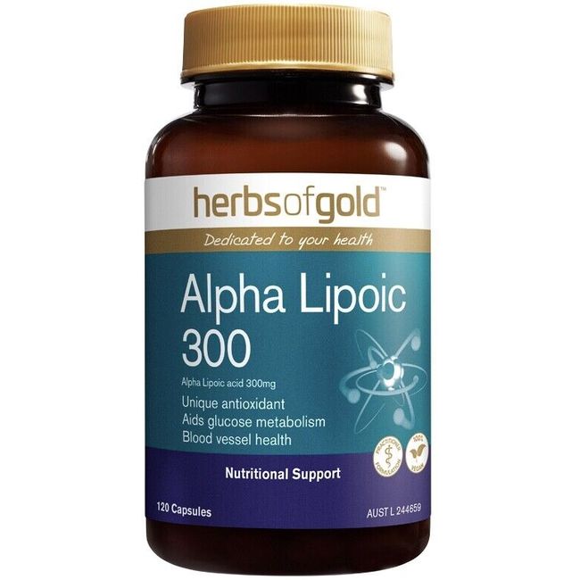 Alpha Lipoic 300mg 120 Caps Herbs of Gold