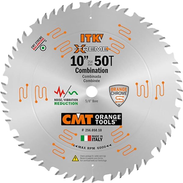 CMT 256.050.10 ITK Xtreme Industrial Combination Saw Blade, 10-Inch X 50 Teeth