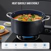 Induction Cookware Set 6-Piece, Stackable Kitchen Cooking Pots Set, 6Qt 4.8Qt &