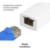 USB to Ethernet Adapter, USB to RJ45 Wired Network LAN Adapter Cable for Windows11/10/8.1/8, Switch, MacBook, Mac OS, Surface Pro/Linux
