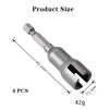 4 PCS Wing Nut Driver Durable Slot Wing Nuts Drill Bit Socket Wrenches Tools Set Wing Nut Removal Tools for Panel Nuts Screws