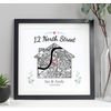 New home map print | Framed housewarming gift