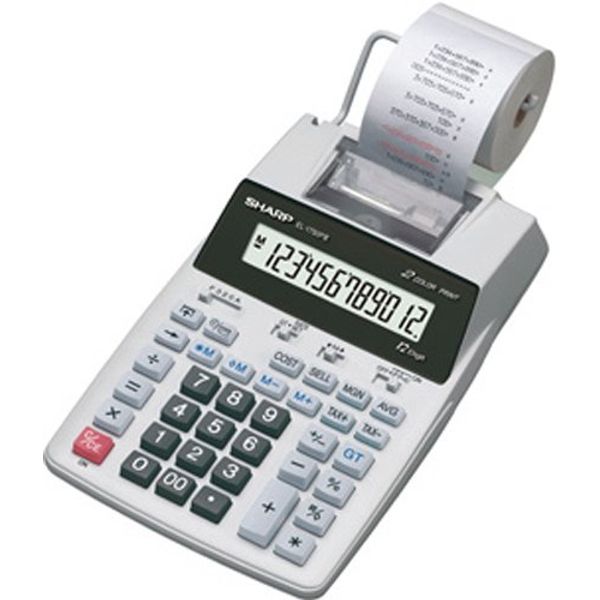 SHREL1750V - Sharp EL-1750V Two-Color Printing Calculator