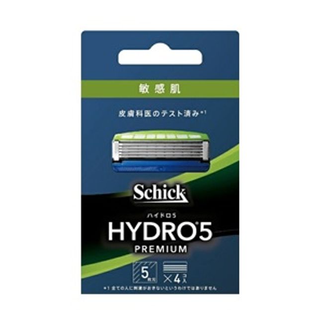 [Schick Japan] Hydro 5 Premium Replacement Blades for Sensitive Skin, 4 Pieces [Cosmetics]