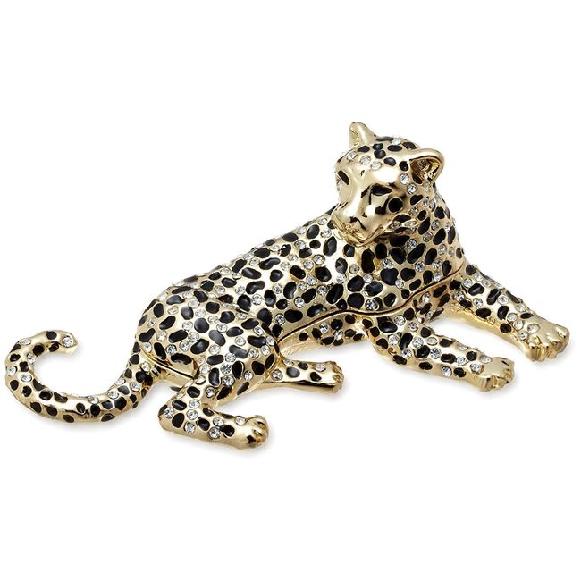 <Leopard (each color)> Pierce Jewelry Box (Black)